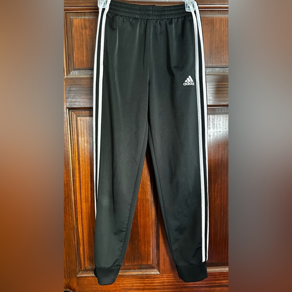 Adidas Boys' Iconic Tricot Jogger Pants Black-Size M (10/12)
